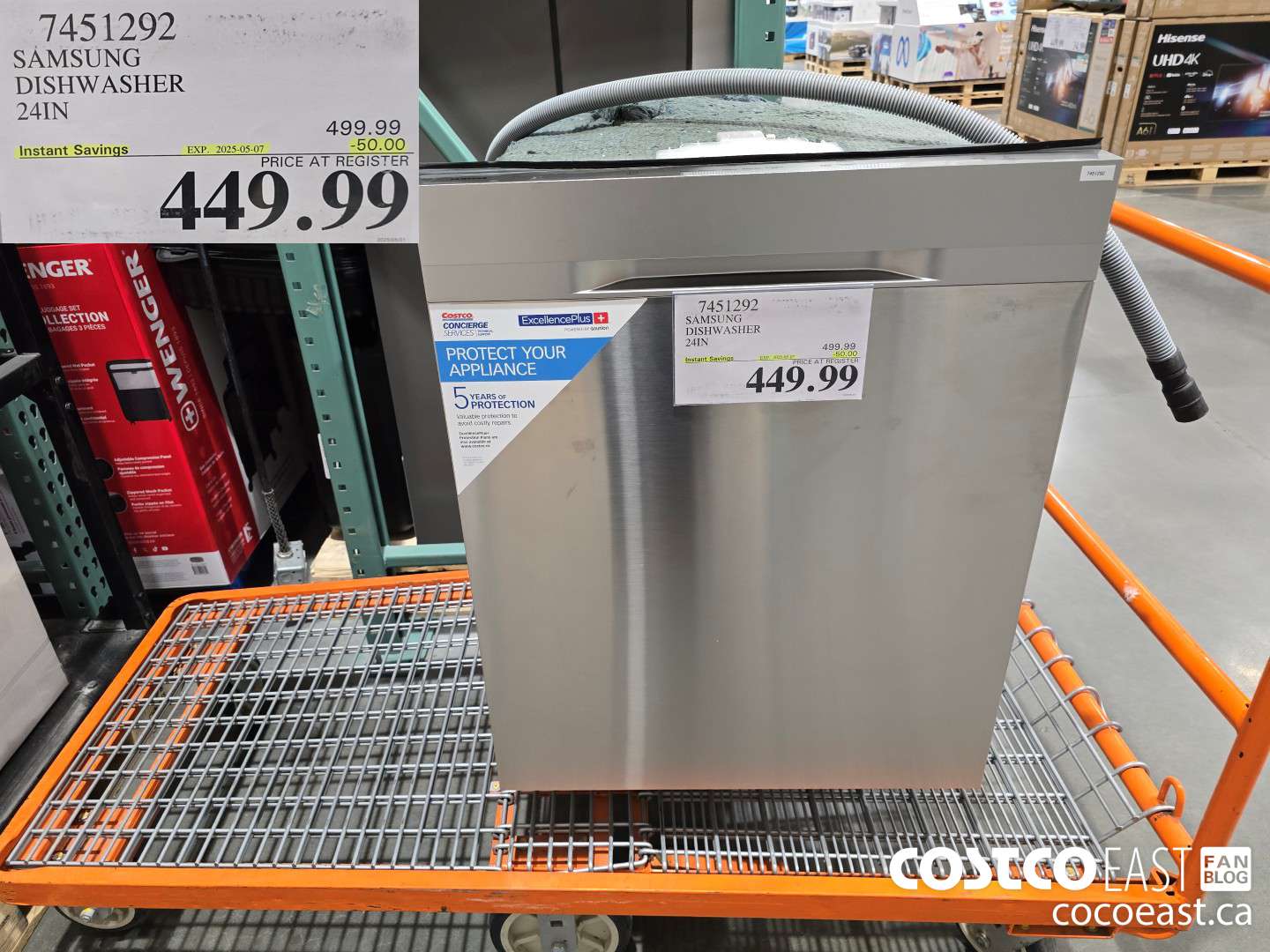 7451292 SAMSUNG DISHWASHER 24IN ($50.00 INSTANT SAVINGS EXPIRES ON 2025-05-07) $449.99