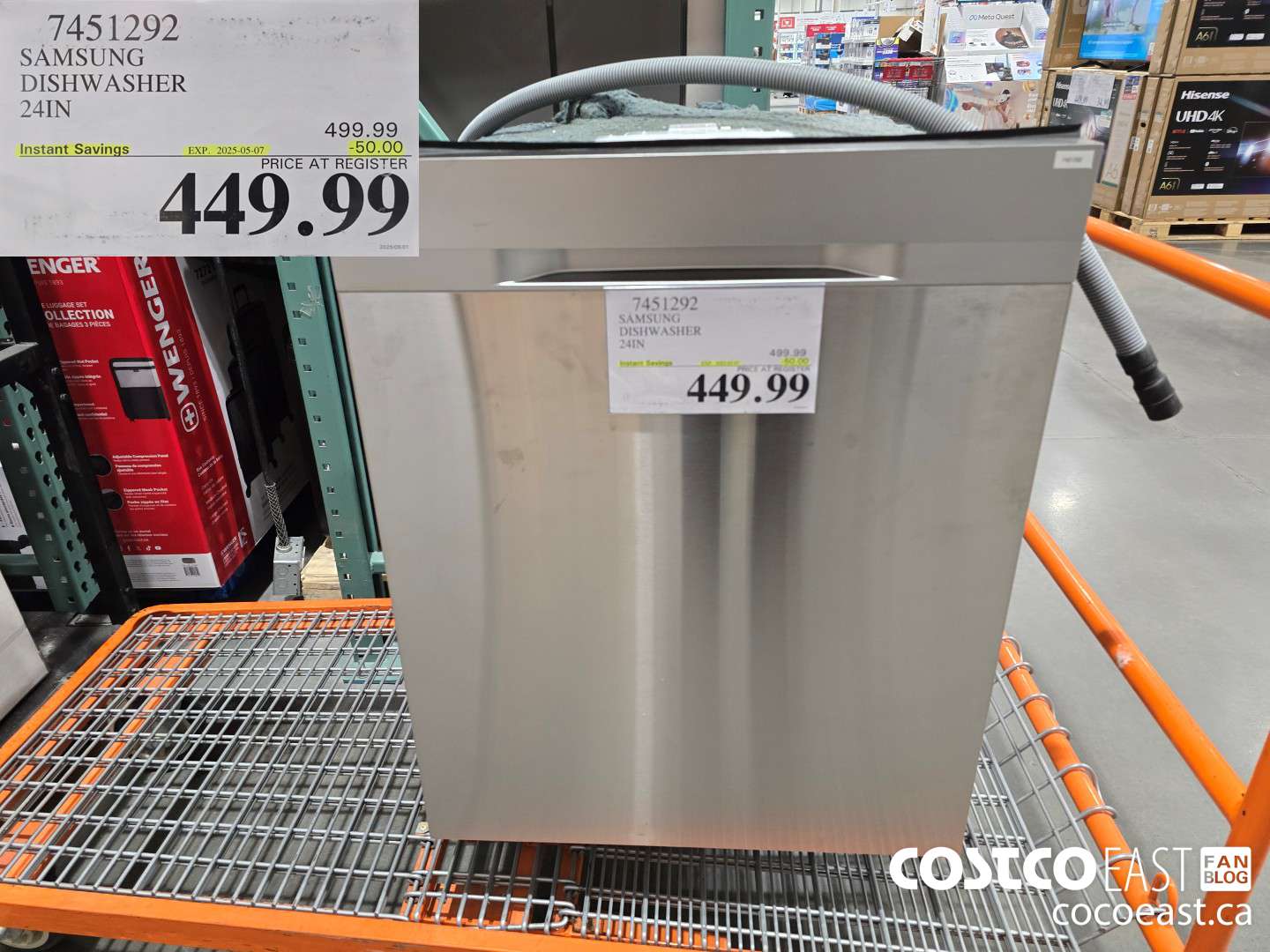 7451292 SAMSUNG DISHWASHER 24IN ($50.00 INSTANT SAVINGS EXPIRES ON 2025-05-07) $449.99