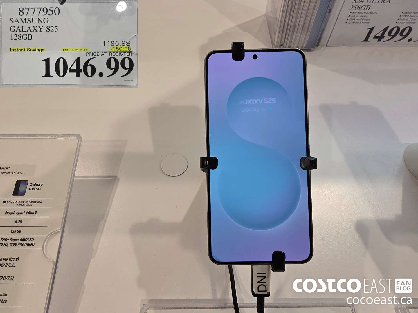 8777950 SAMSUNG GALAXY S25 128GB ($150.00 INSTANT SAVINGS EXPIRES ON 2025-05-13) $1046.99
