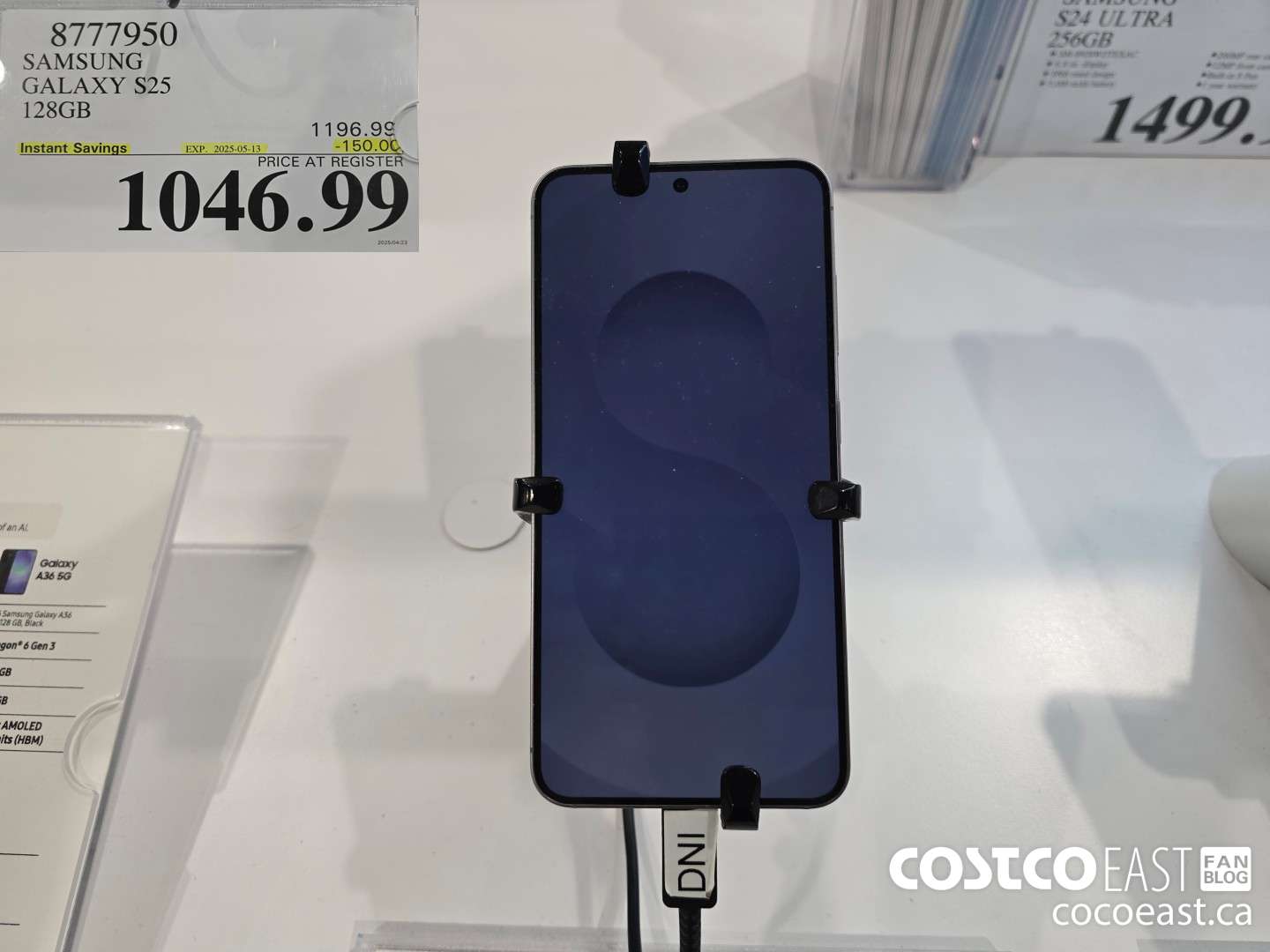 8777950 SAMSUNG GALAXY S25 128GB ($150.00 INSTANT SAVINGS EXPIRES ON 2025-05-13) $1046.99