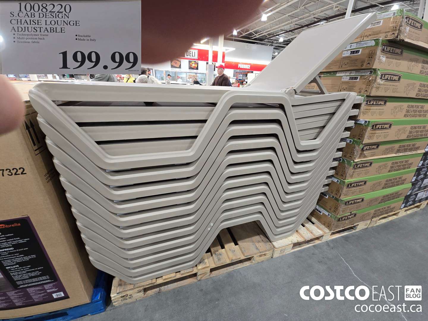 1008220 S.CAB DESIGN CHAISE LOUNGE ADJUSTABLE $199.99