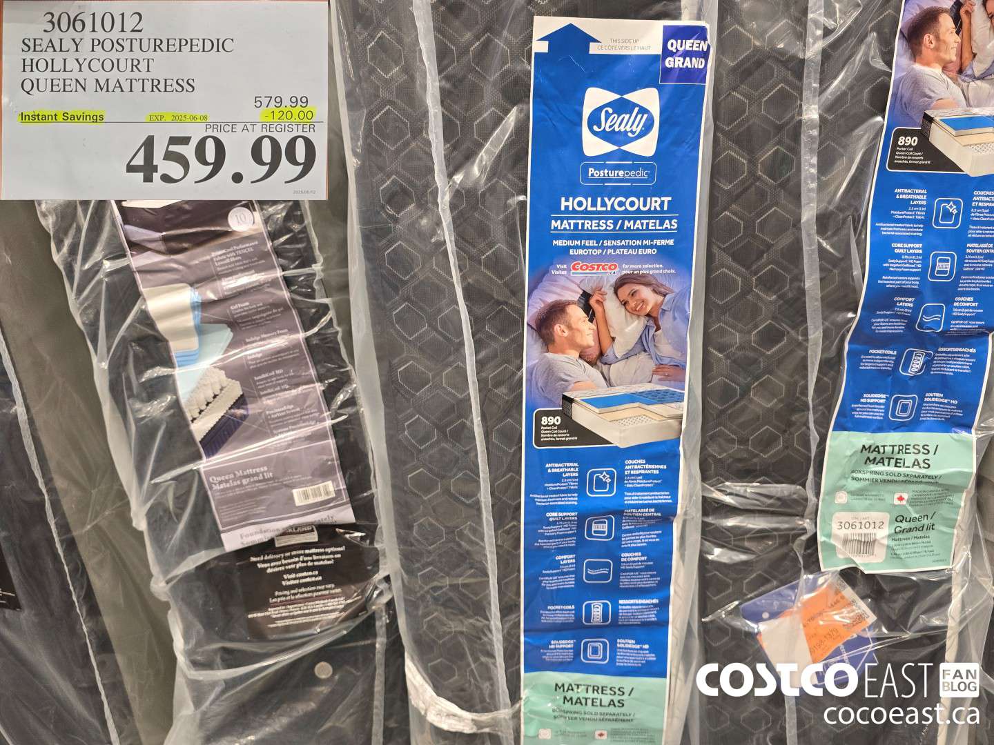 3061012 SEALY POSTUREPEDIC HOLLYCOURT QUEEN MATTRESS ($120.00 INSTANT SAVINGS EXPIRES ON 2025-06-08) $459.99