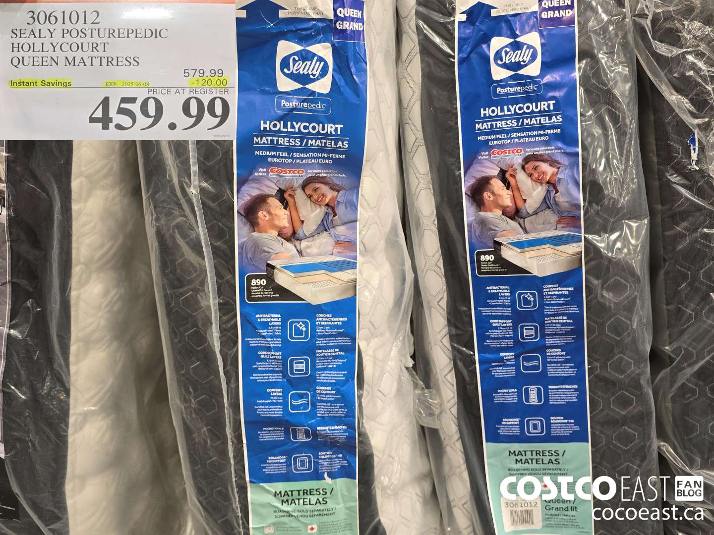 3061012 SEALY POSTUREPEDIC HOLLYCOURT QUEEN MATTRESS ($120.00 INSTANT SAVINGS EXPIRES ON 2025-06-08) $459.99