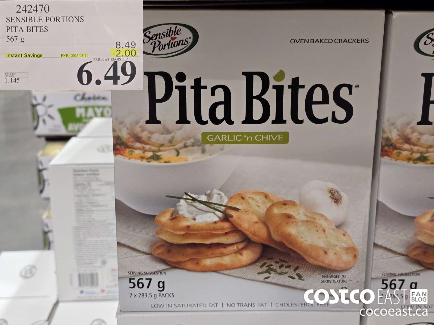 242470 SENSIBLE PORTIONS PITA BITES 567 g ($2.00 INSTANT SAVINGS EXPIRES ON 2025-05-11) $6.49