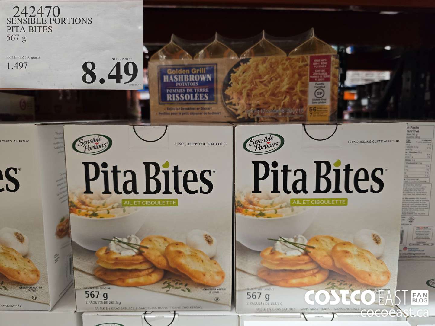 242470 SENSIBLE PORTIONS PITA BITES 567 g $8.49