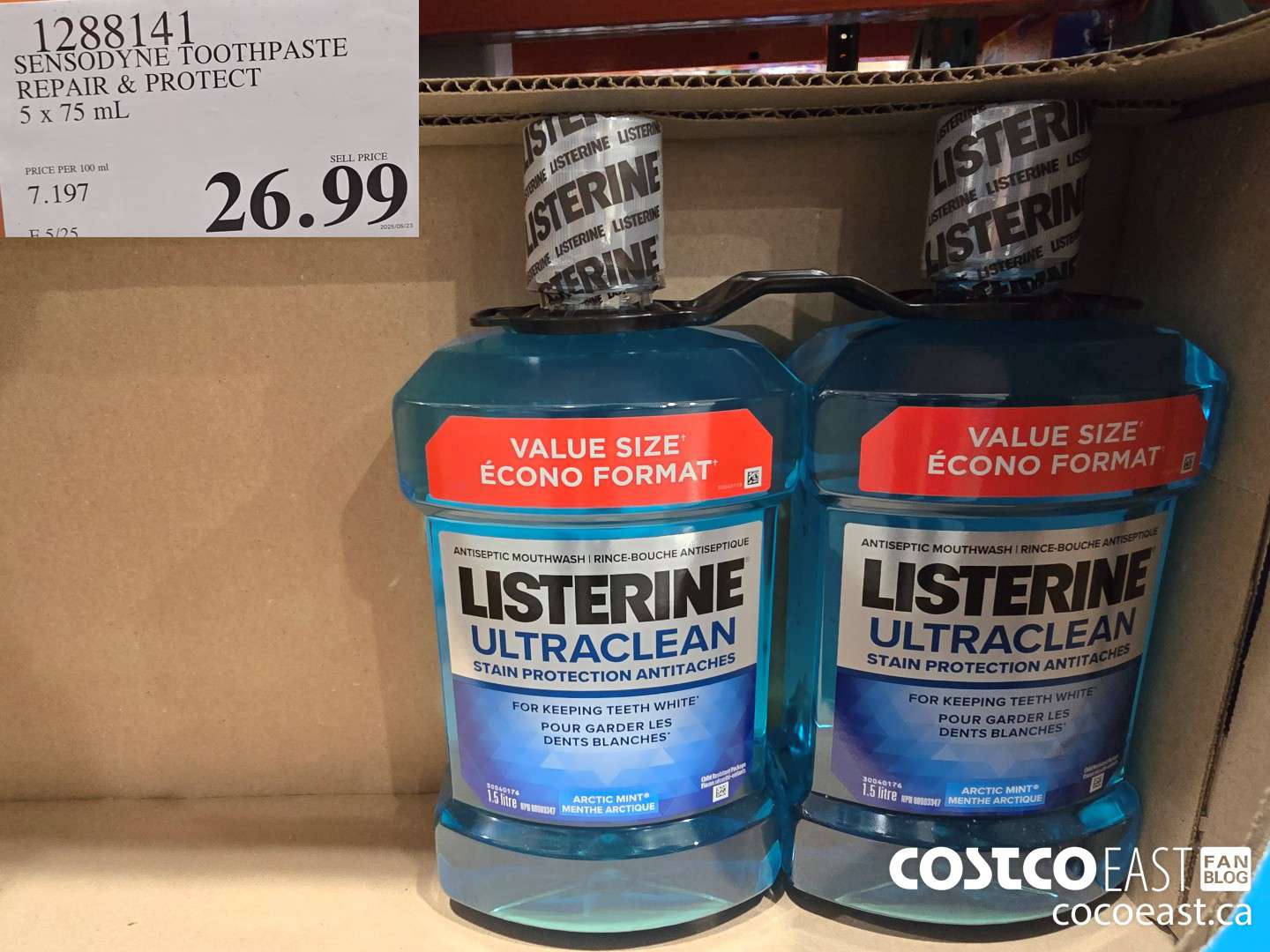 1288141 SENSODYNE TOOTHPASTE REPAIR & PROTECT 5 x 75 mL $26.99