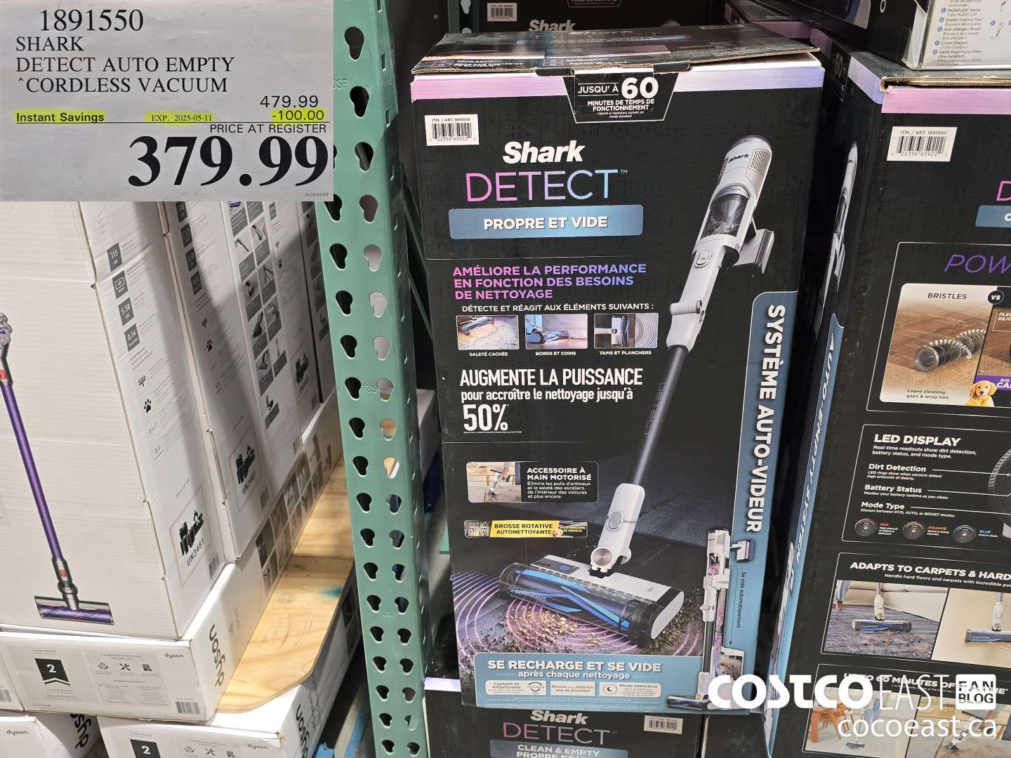 1891550 SHARK DETECT AUTO EMPTY CORDLESS VACUUM ($100.00 INSTANT SAVINGS EXPIRES ON 2025-05-11) $379.99