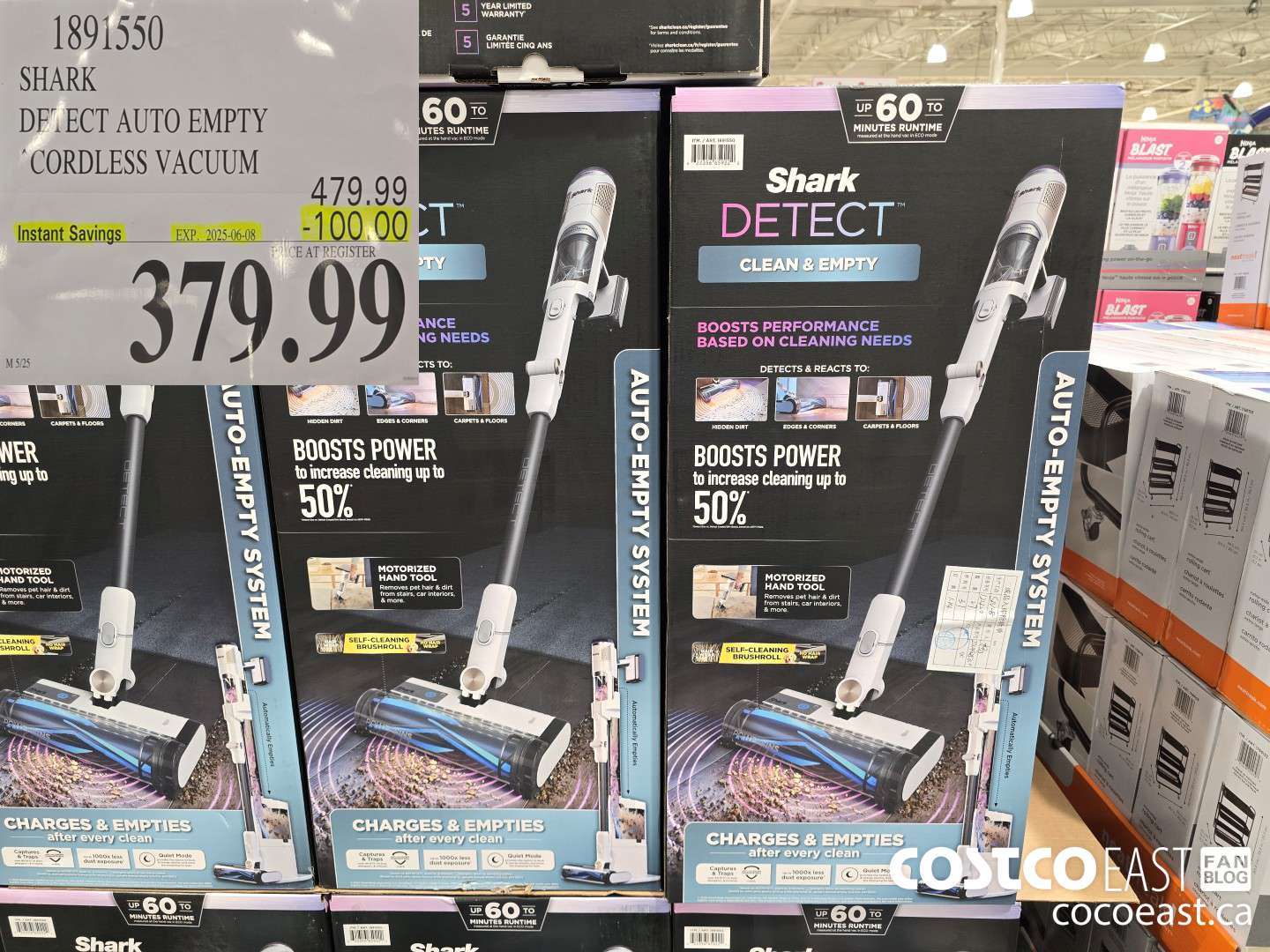 1891550 SHARK DETECT AUTO EMPTY CORDLESS VACUUM ($100.00 INSTANT SAVINGS EXPIRES ON 2025-06-08) $379.99