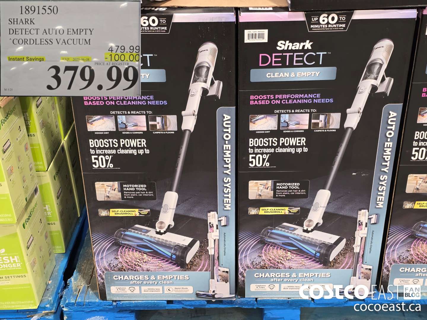 1891550 SHARK DETECT AUTO EMPTY CORDLESS VACUUM ($100.00 INSTANT SAVINGS EXPIRES ON 2025-06-08) $379.99