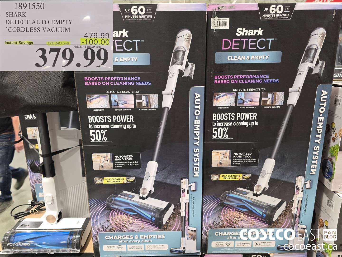1891550 SHARK DETECT AUTO EMPTY CORDLESS VACUUM ($100.00 INSTANT SAVINGS EXPIRES ON 2025-06-08) $379.99