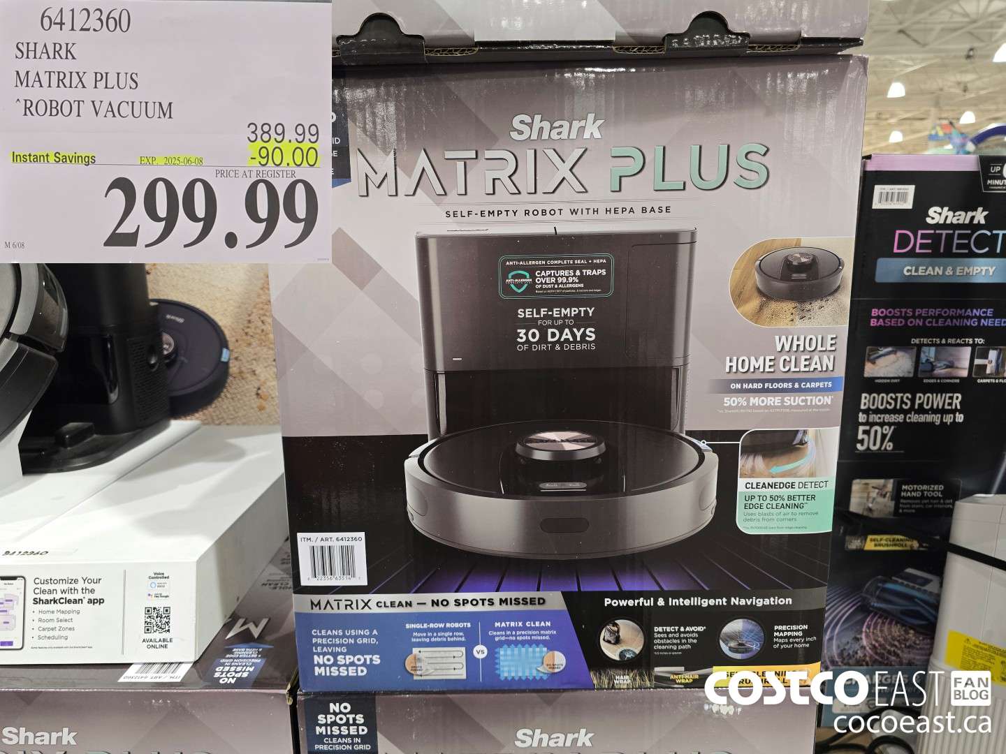 6412360 SHARK MATRIX PLUS ROBOT VACUUM ($90.00 INSTANT SAVINGS EXPIRES ON 2025-06-08) $299.99