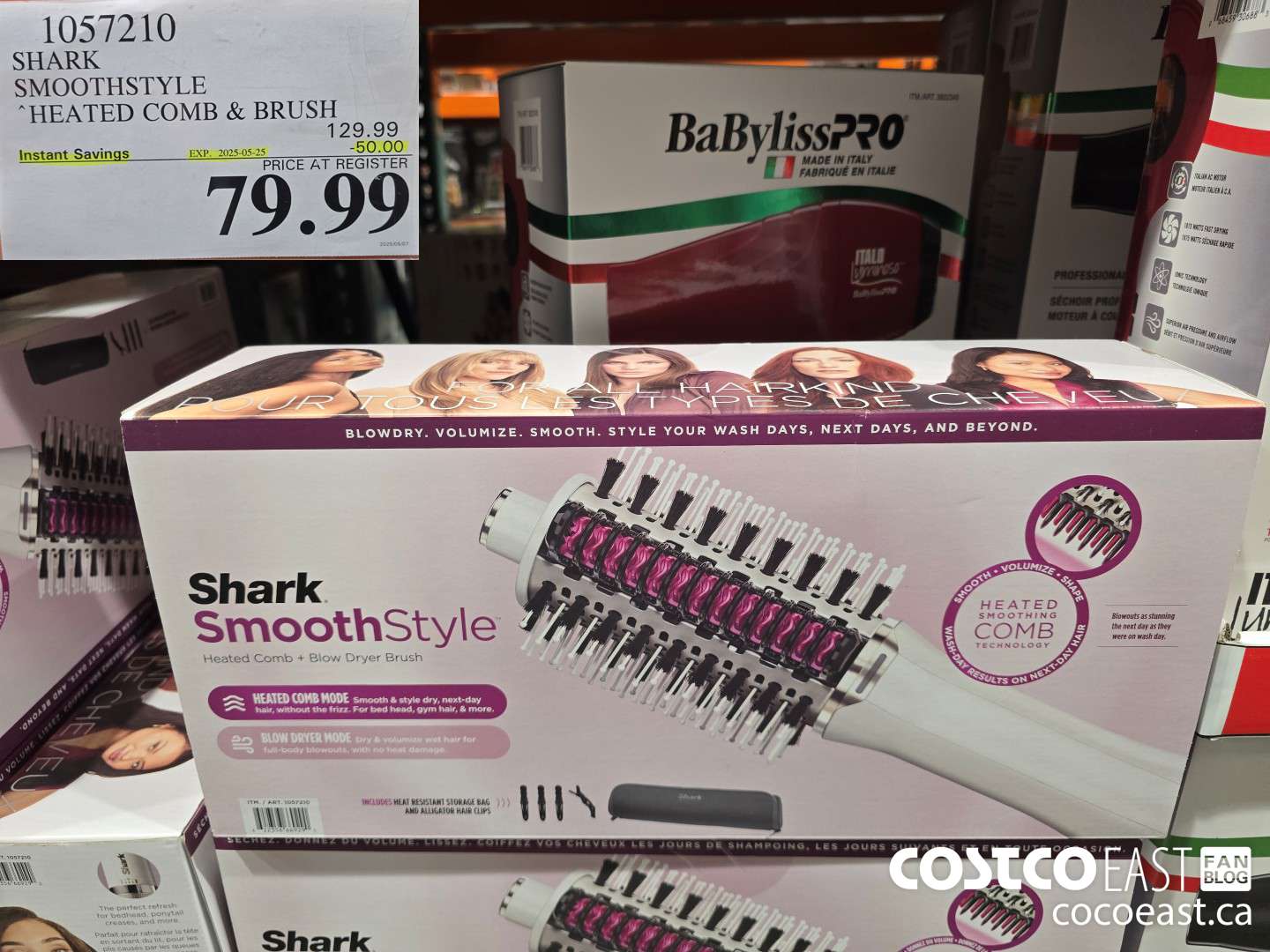 1057210 SHARK SMOOTHSTYLE HEATED COMB & BRUSH ($50.00 INSTANT SAVINGS EXPIRES ON 2025-05-25) $79.99