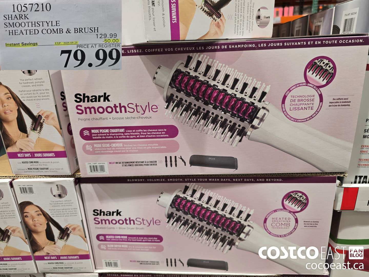1057210 SHARK SMOOTHSTYLE HEATED COMB & BRUSH ($50.00 INSTANT SAVINGS EXPIRES ON 2025-05-25) $79.99