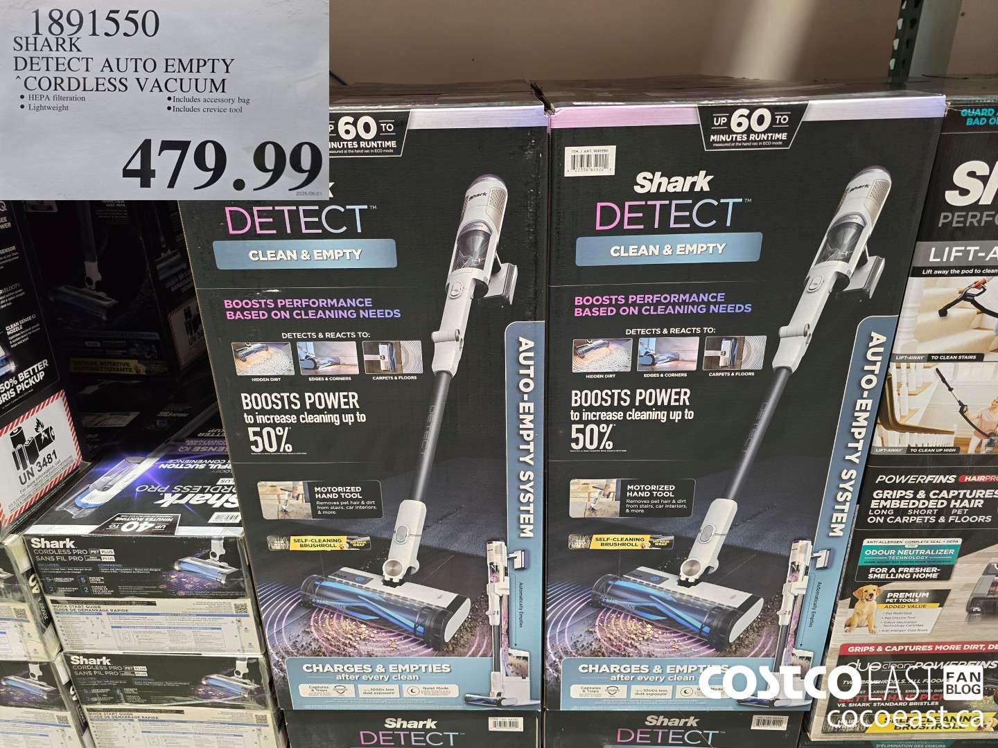 1891550 SHARK VACUUM DETECT PRO AUTO EMPTY STICK $479.99