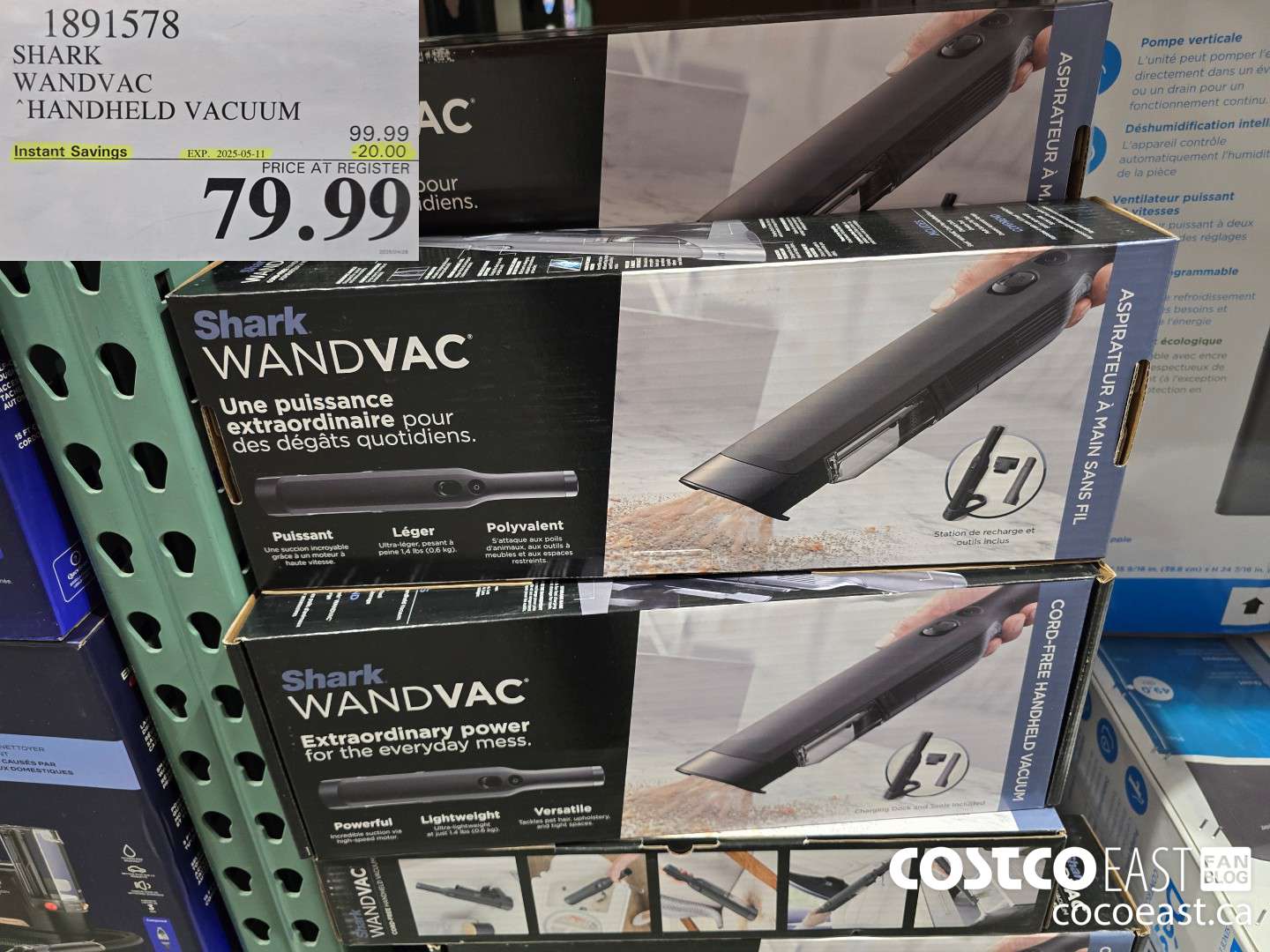 1891578 SHARK WANDVAC HANDHELD VACUUM ($20.00 INSTANT SAVINGS EXPIRES ON 2025-05-11) $79.99