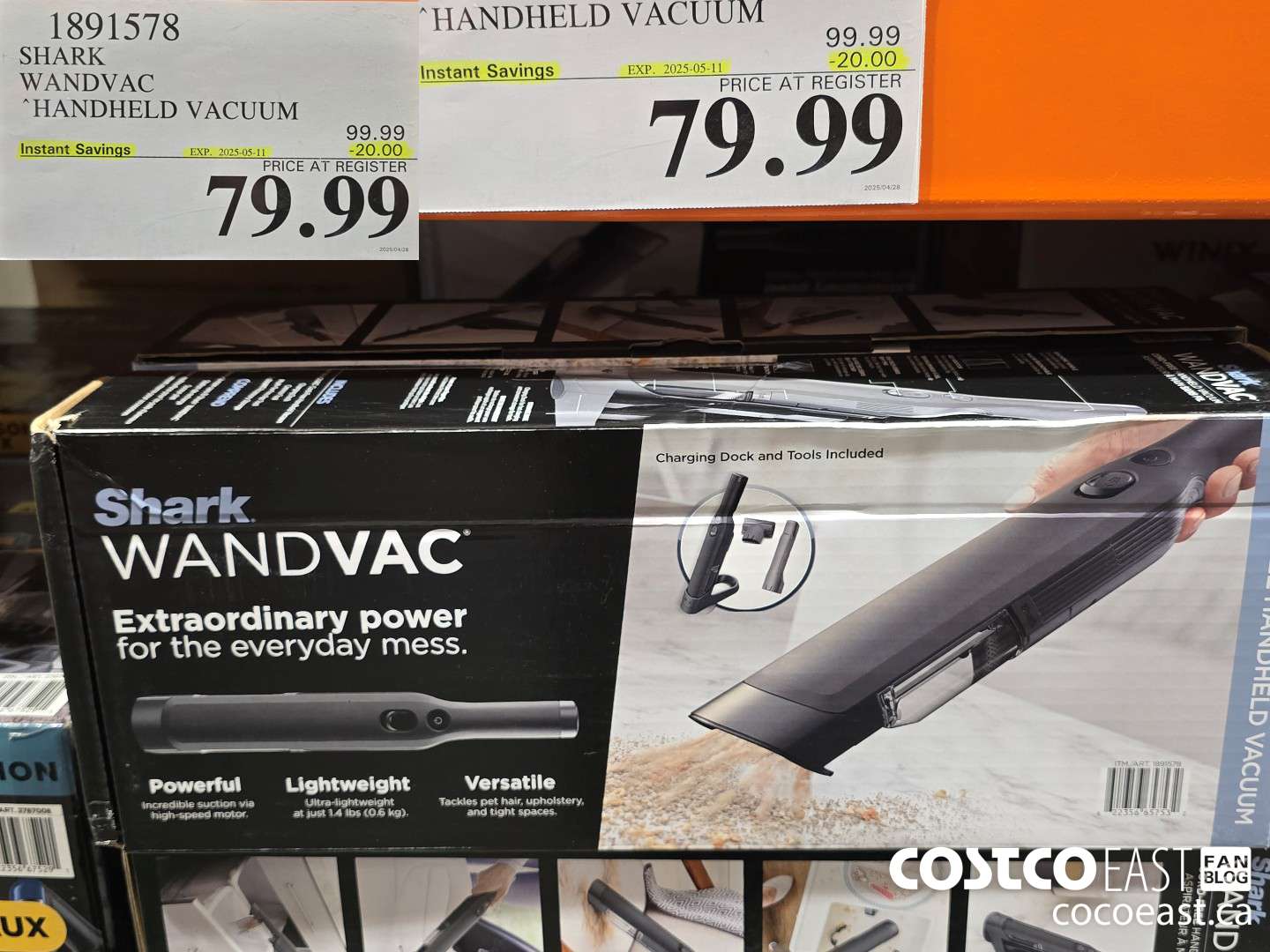 1891578 SHARK WANDVAC HANDHELD VACUUM ($20.00 INSTANT SAVINGS EXPIRES ON 2025-05-11) $79.99