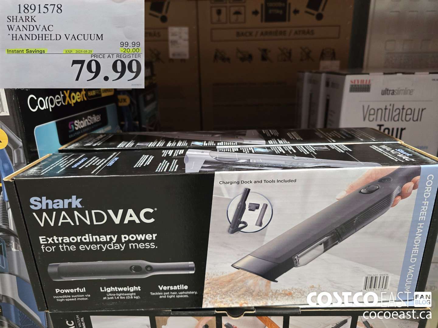 1891578 SHARK WANDVAC HANDHELD VACUUM ($20.00 INSTANT SAVINGS EXPIRES ON 2025-05-25) $79.99