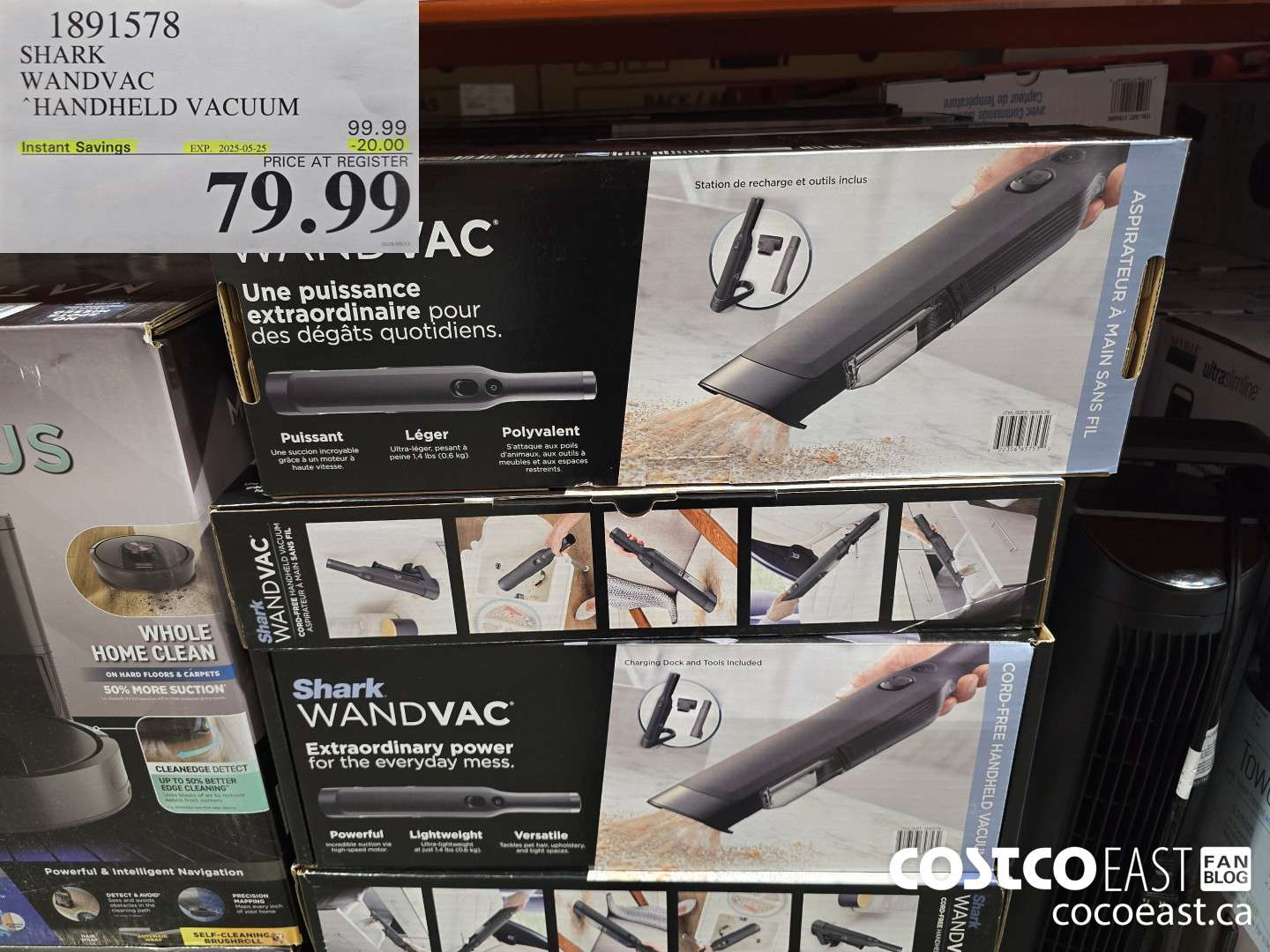 1891578 SHARK WANDVAC HANDHELD VACUUM ($20.00 INSTANT SAVINGS EXPIRES ON 2025-05-25) $79.99