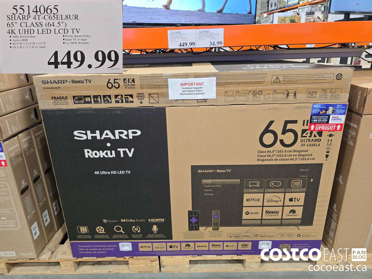 5514065 SHARP 4T-C65EL8UR 65