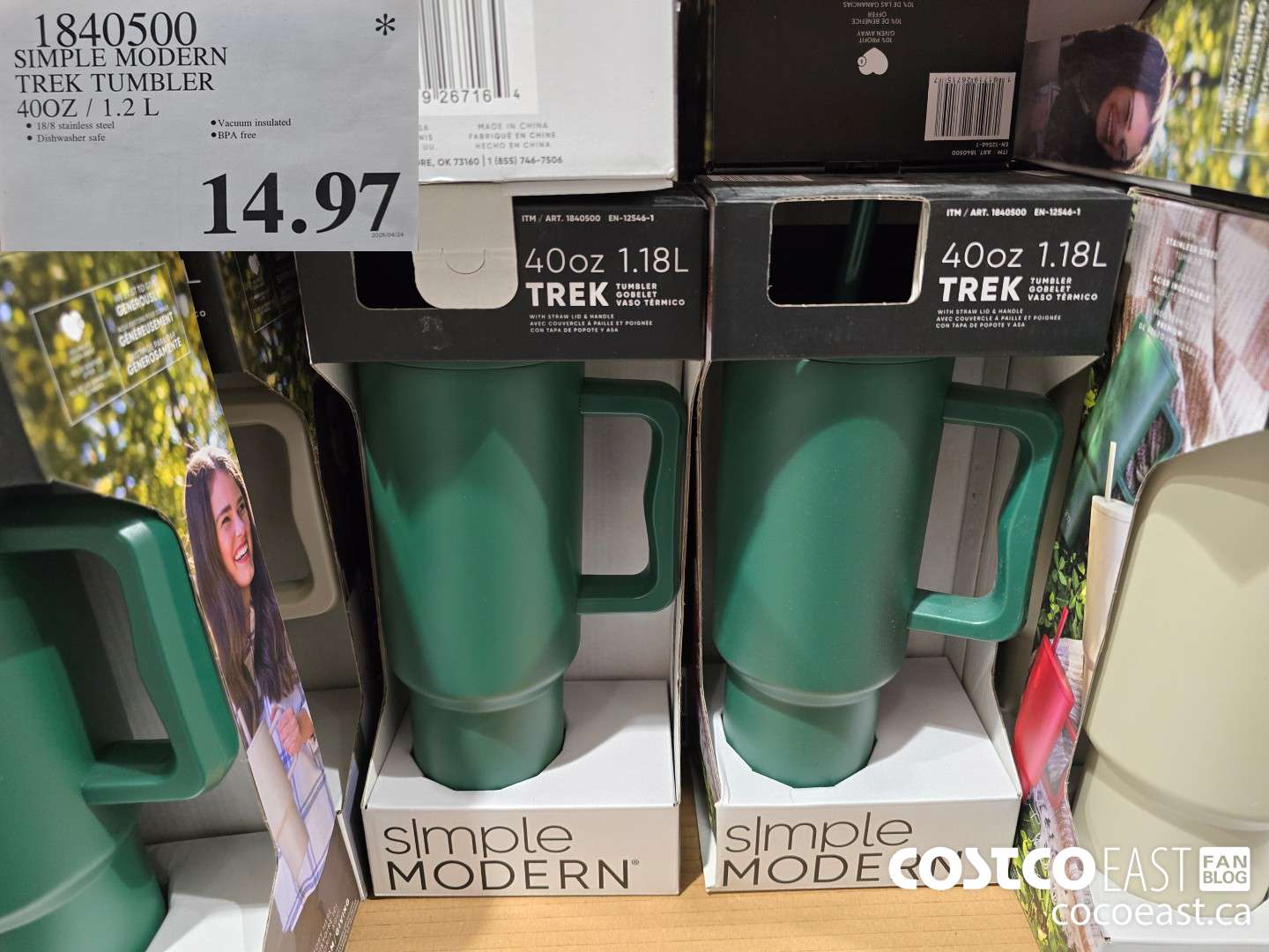 1840500 SIMPLE MODERN TREK TUMBLER 40OZ / 1.2L $14.97