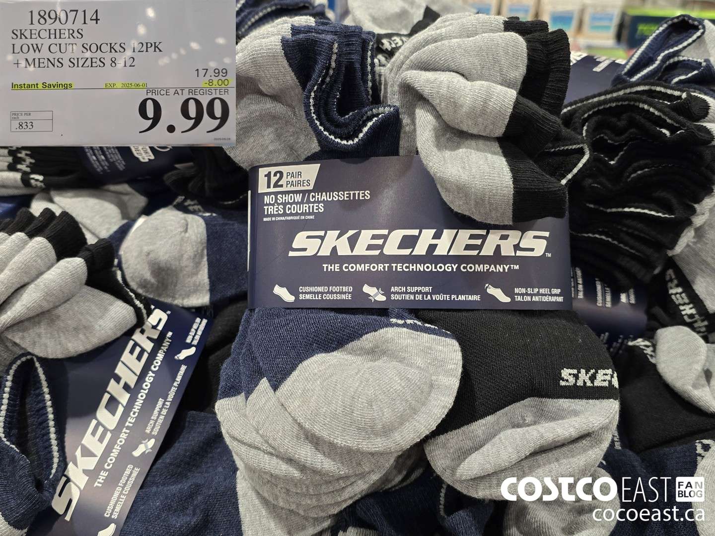 1890714 SKECHERS LOW CUT SOCKS 12PK +MENS SIZES 8-12 ($8.00 INSTANT SAVINGS EXPIRES ON 2025-06-01) $9.99
