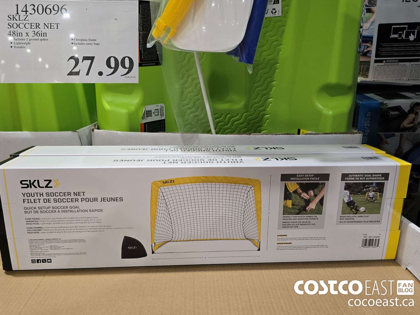 1430696 SKLZ SOCCER NET 48IN X 36IN $27.99