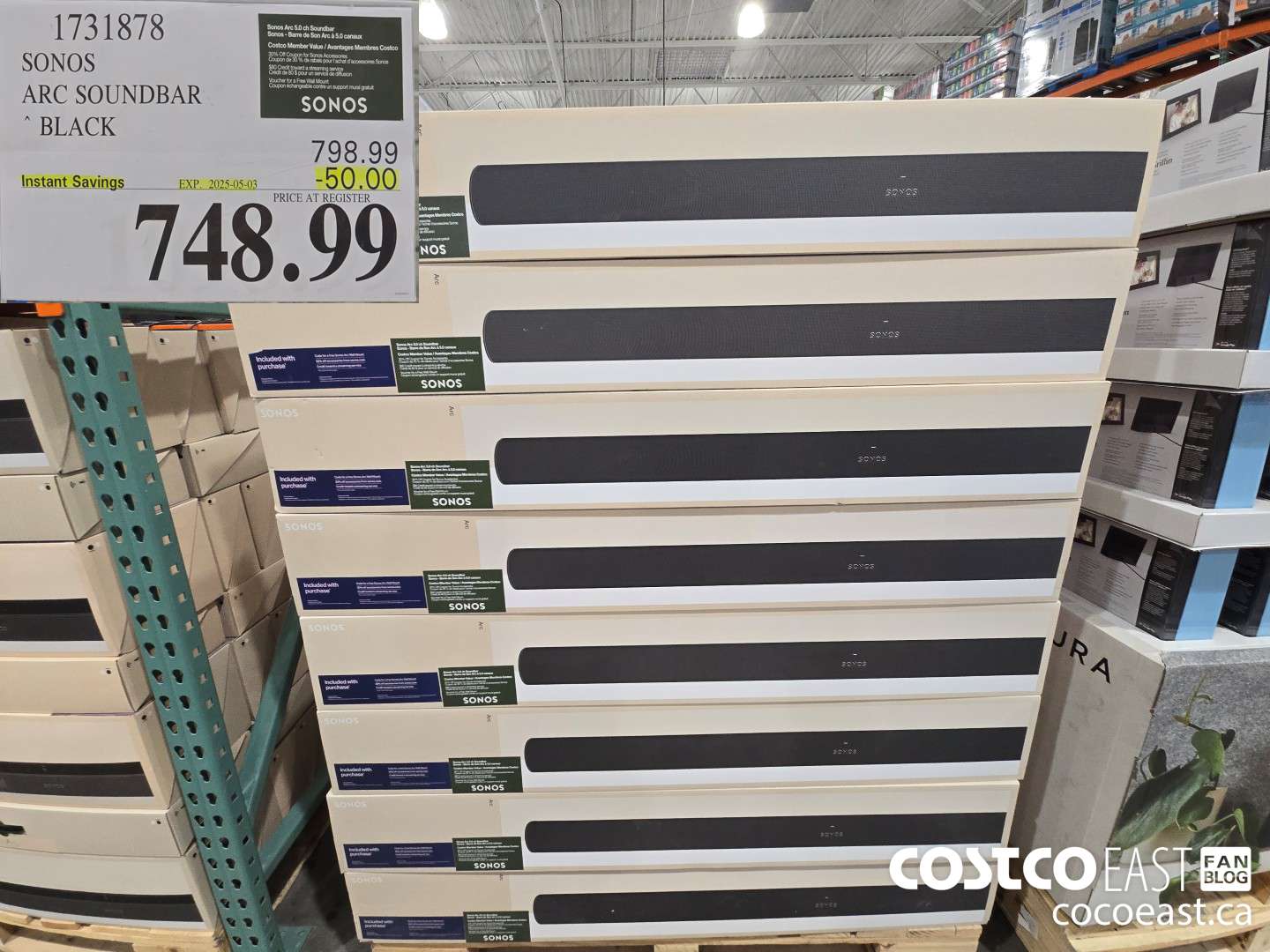 1731878 SONOS ARC SOUNDBAR BLACK ($50.00 INSTANT SAVINGS EXPIRES ON 2025-05-03) $748.99