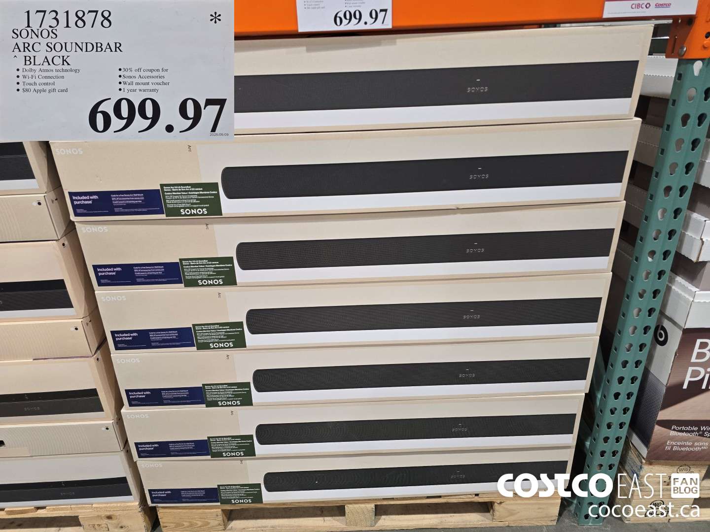 1731878 SONOS ARC SOUNDBAR BLACK $699.97