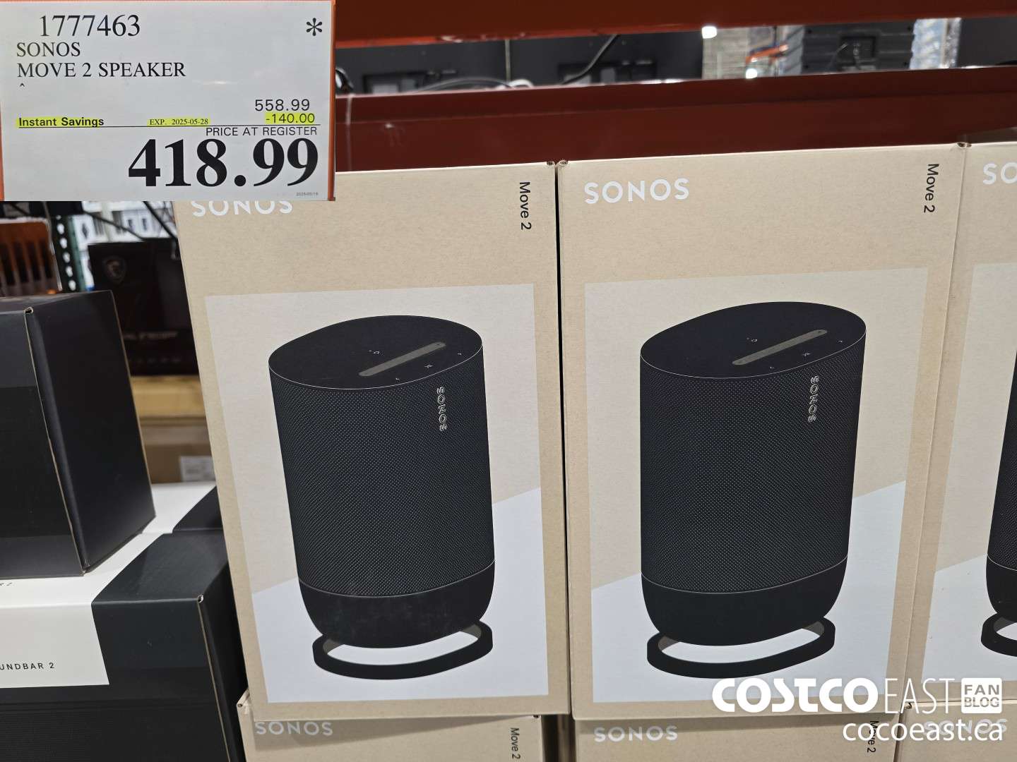 1777463 SONOS MOVE 2 SPEAKER ($140.00 INSTANT SAVINGS EXPIRES ON 2025-05-28) $418.99