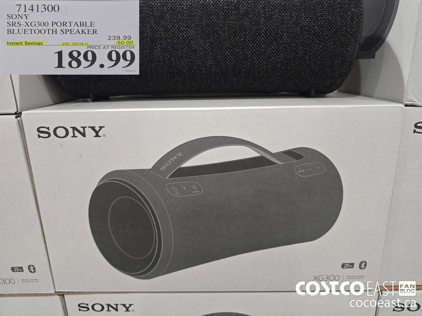 7141300 SONY SRS-XG300 PORTABLE BLUETOOTH SPEAKER  ($50.00 INSTANT SAVINGS EXPIRES ON 2025-05-11) $189.99
