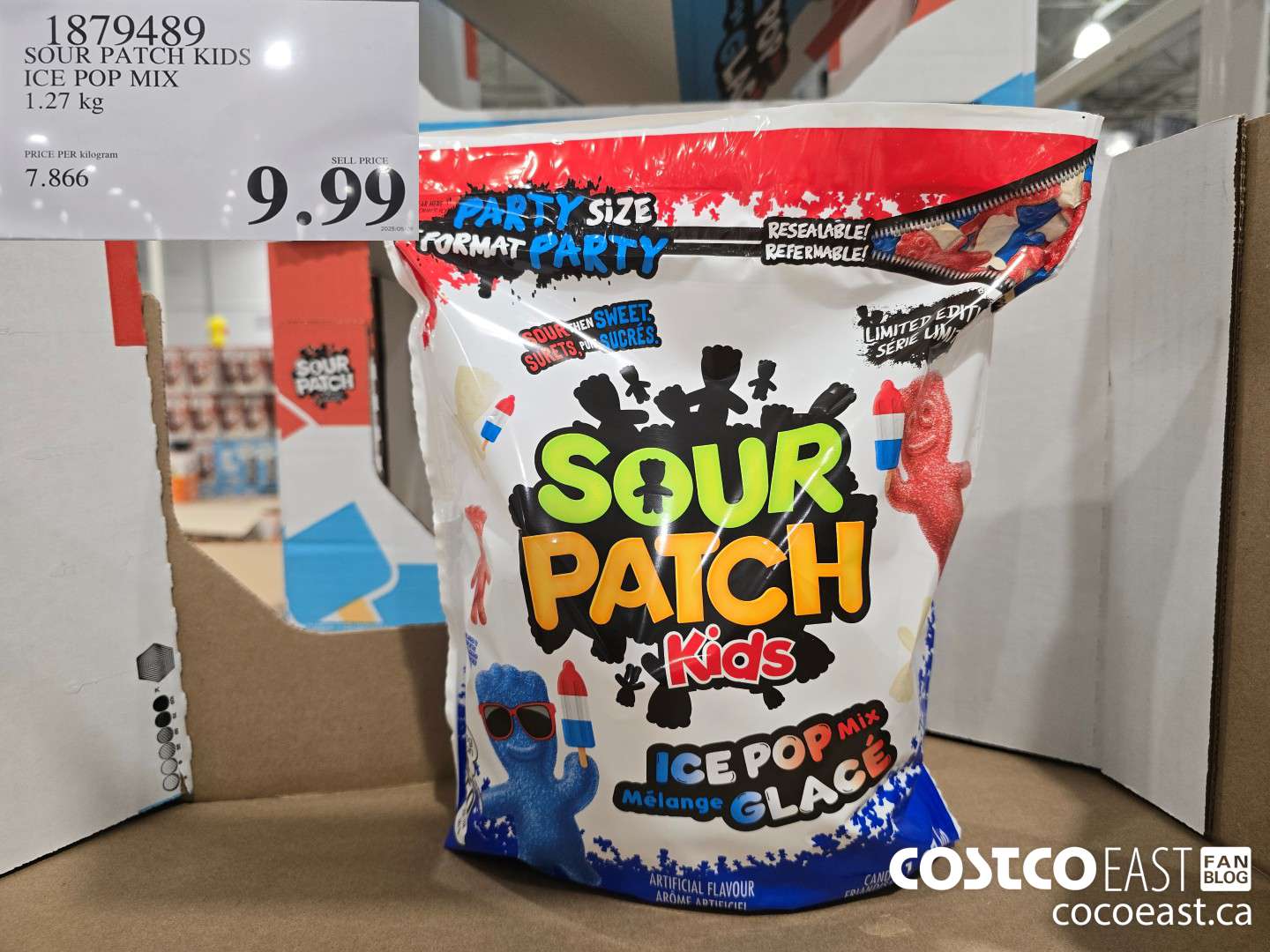 1879489 SOUR PATCH KIDS ICE POP MIX 1.27 KG $9.99