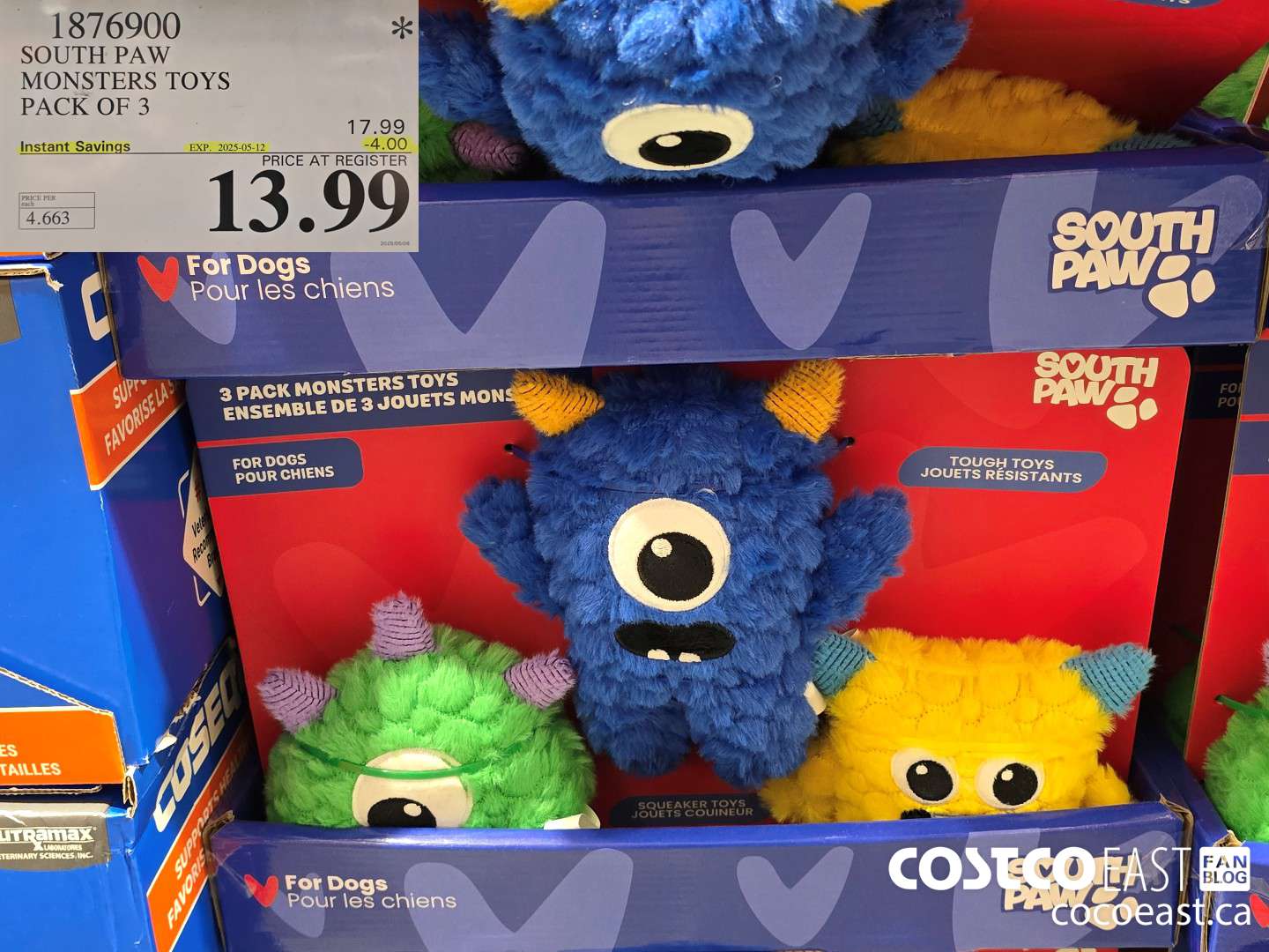 1876900 SOUTH PAW MONSTERS TOYS PACK OF 3 ($4.00 INSTANT SAVINGS EXPIRES ON 2025-05-12) $13.99