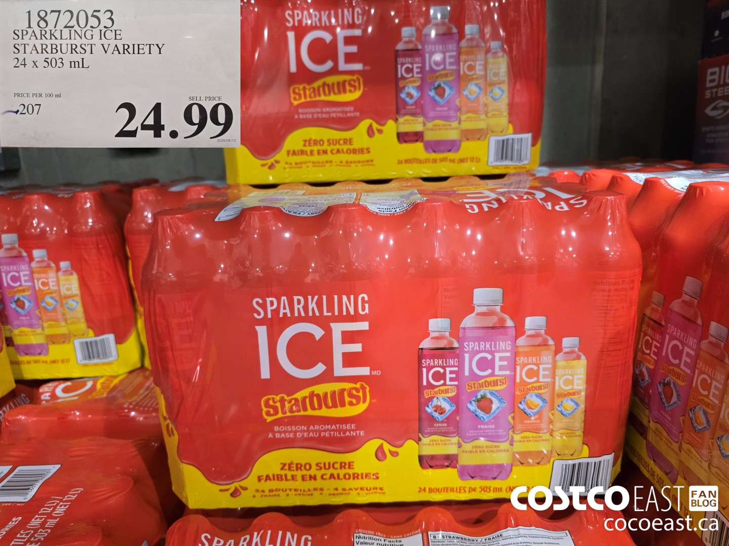 1872053 SPARKLING ICE STARBURST VARIETY 24 x 503 mL $24.89