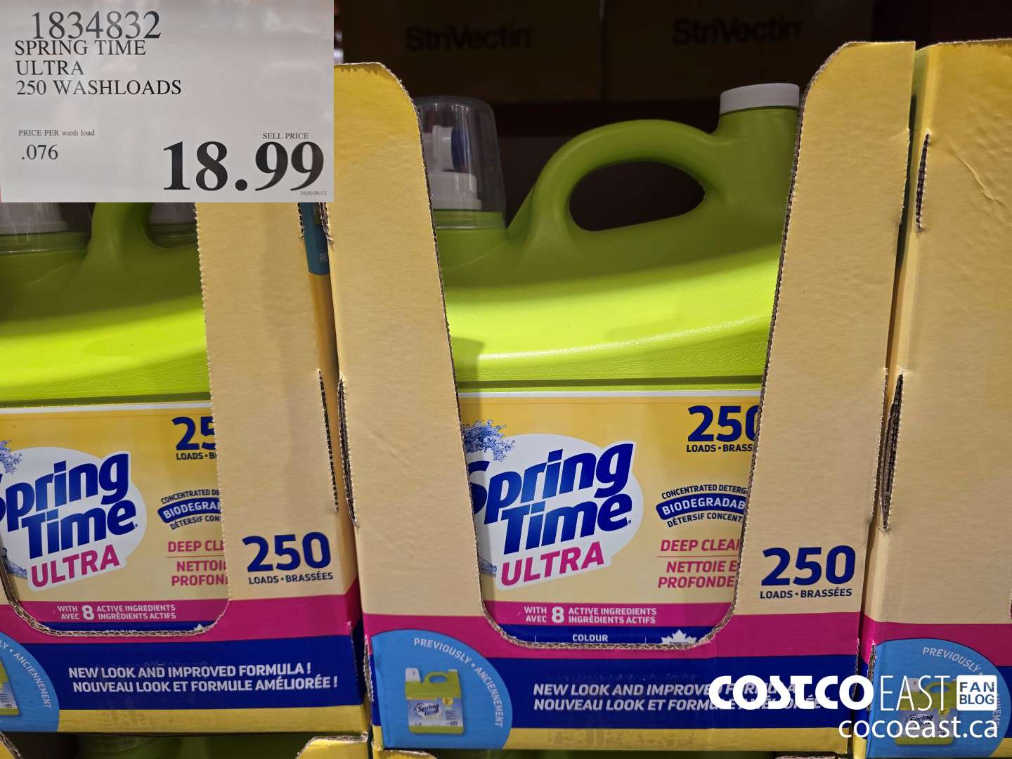 1834832 SPRING TIME ULTRA 250 WASHLOADS $18.99