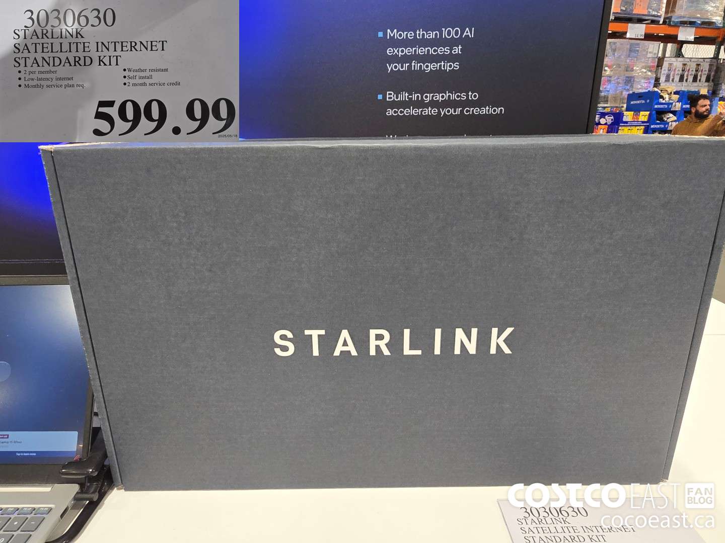 3030630 STARLINK SATELLITE INTERNET STANDARD KIT $599.99