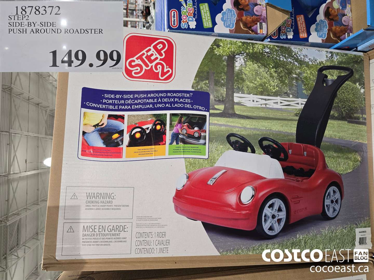 1878372 STEP2 SIDE-BY-SIDE PUSH AROUND ROADSTER $149.99