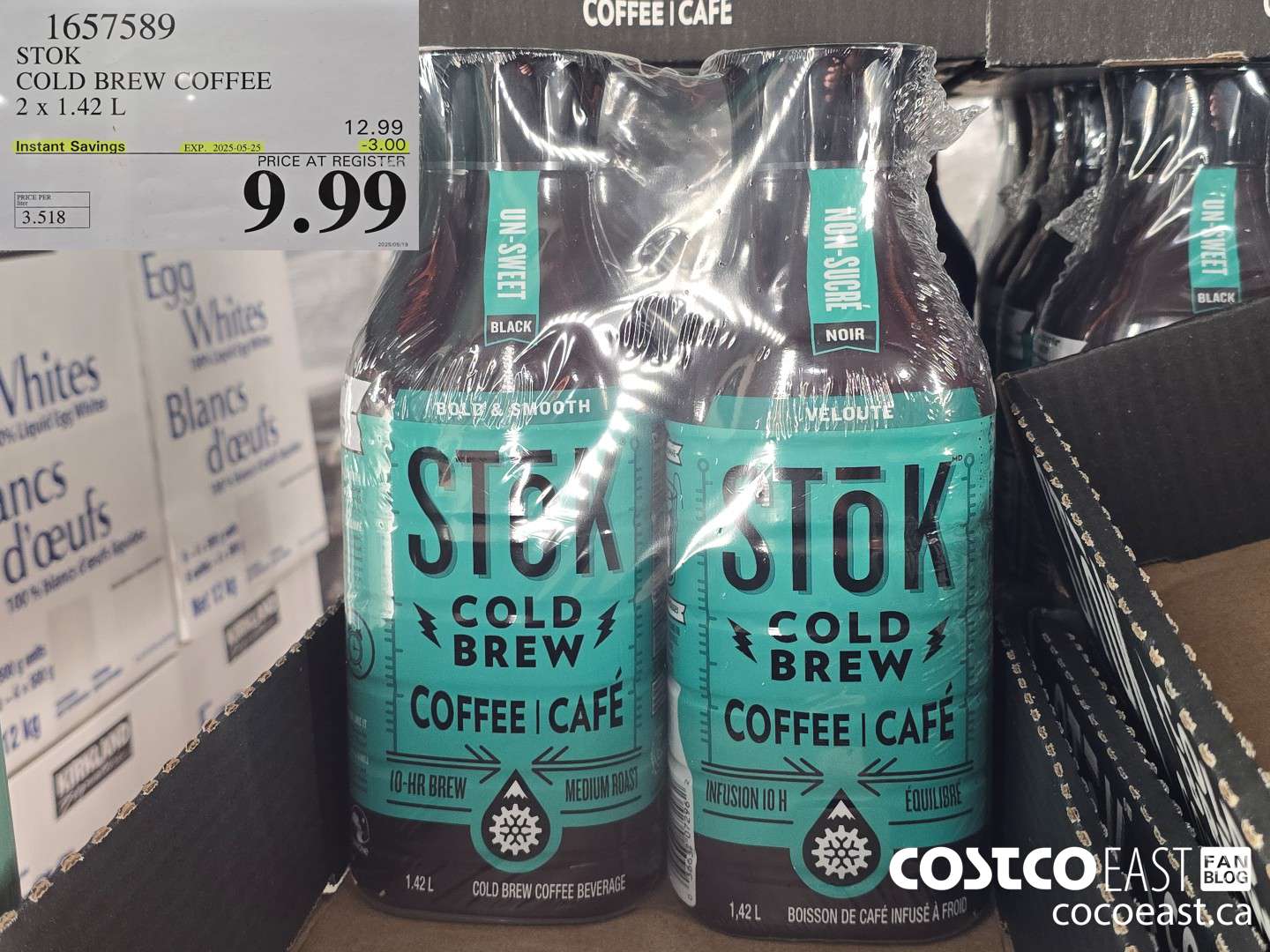 1657589 STOK COLD BREW COFFEE 2 x 1.42L ($3.00 INSTANT SAVINGS EXPIRES ON 2025-05-25) $9.99