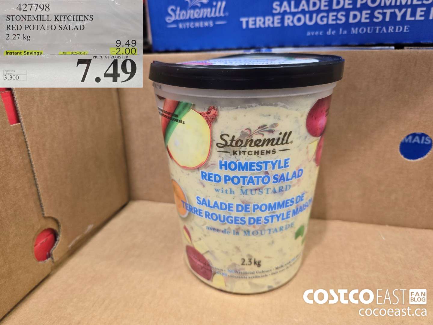 427798 STONEMILL KITCHENS RED POTATO SALAD 2.27 KG ($2.00 INSTANT SAVINGS EXPIRES ON 2025-05-18) $7.49