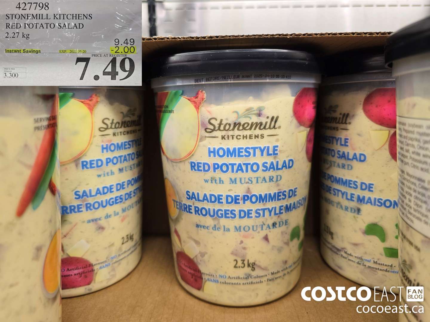 427798 STONEMILL KITCHENS RED POTATO SALAD 2.27 KG ($2.00 INSTANT SAVINGS EXPIRES ON 2025-05-20) $7.49