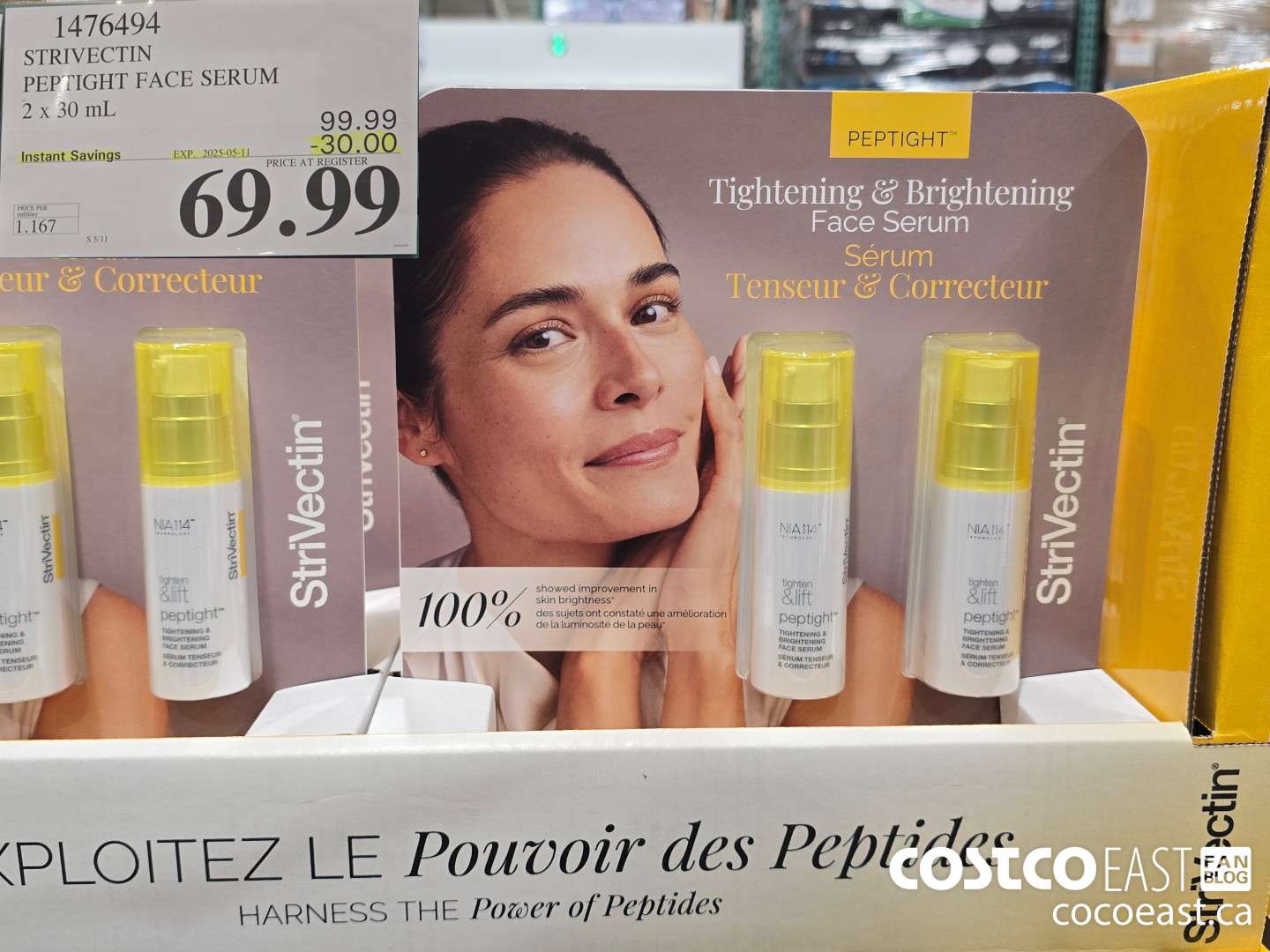 1476494 STRIVECTIN PEPTIGHT FACE SERUM 2 X 30 ML ($30.00 INSTANT SAVINGS EXPIRES ON 2025-05-11) $69.99