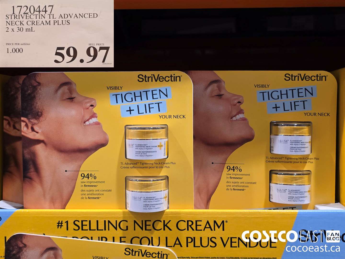 1720447 STRIVECTIN TL ADVANCED NECK CREAM PLUS 2 x 30 mL $59.97
