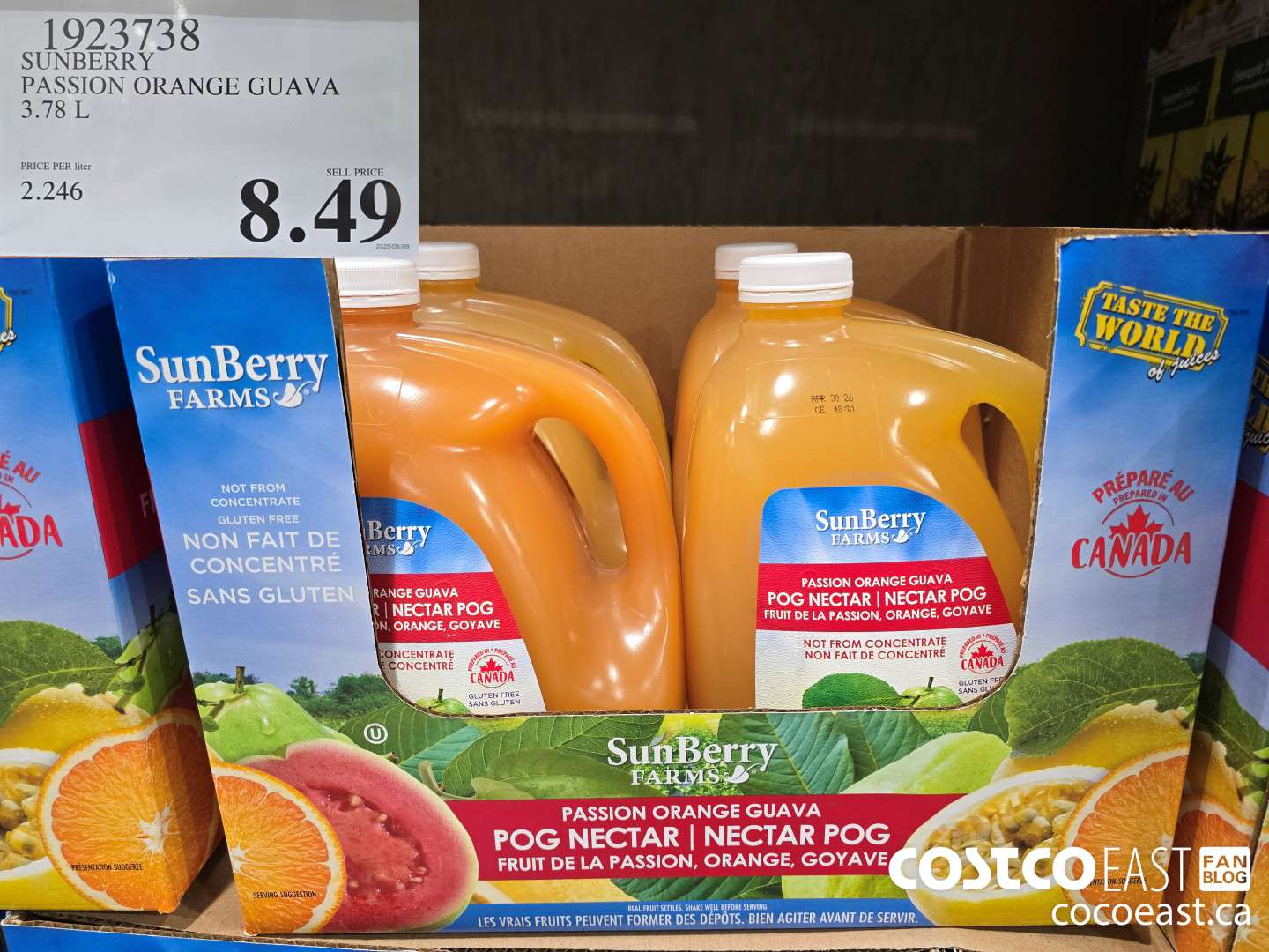 1923738 SUNBERRY PASSION ORANGE GUAVA 3.78 L $8.49