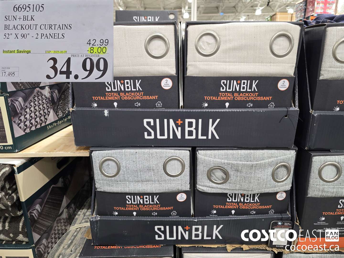 6695105 SUN+BLK BLACKOUT CURTAINS 52