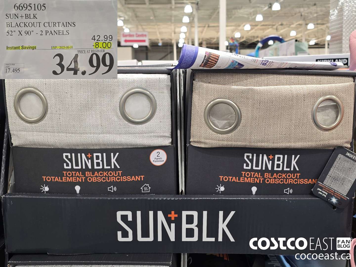 6695105 SUN+BLK BLACKOUT CURTAINS 52