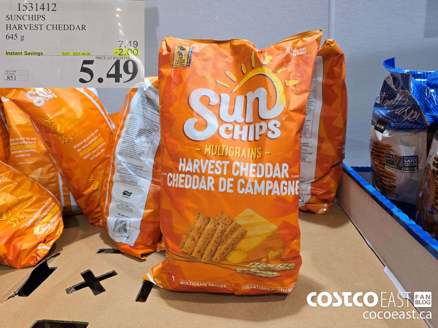 1531412 SUNCHIPS HARVEST CHEDDAR 645 g ($2.00 INSTANT SAVINGS EXPIRES ON 2025-06-08) $5.49