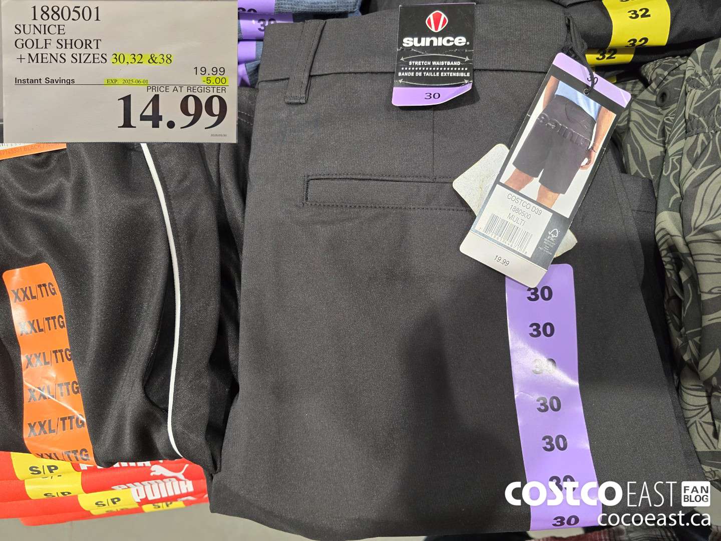 1880501 SUNICE GOLF SHORT +MENS SIZES 30, 32 & 38 ($5.00 INSTANT SAVINGS EXPIRES ON 2025-06-01) $14.99