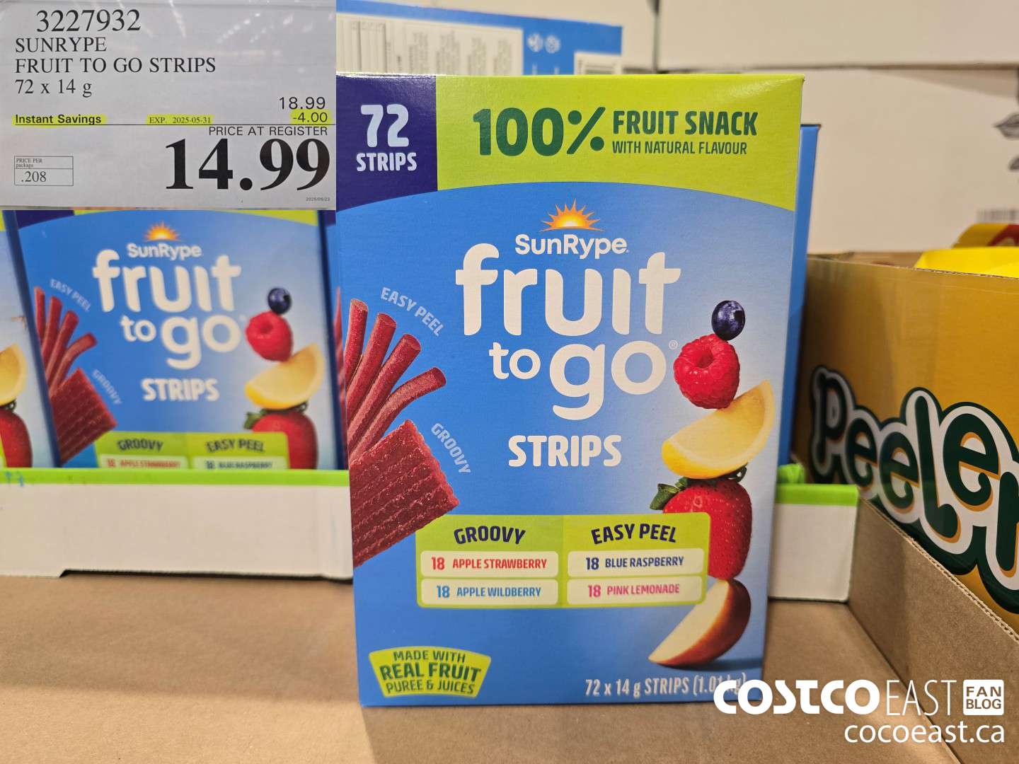 3227932 SUNRYPE FRUIT TO GO STRIPS 72 X 14 G ($4.00 INSTANT SAVINGS EXPIRES ON 2025-05-31) $14.99