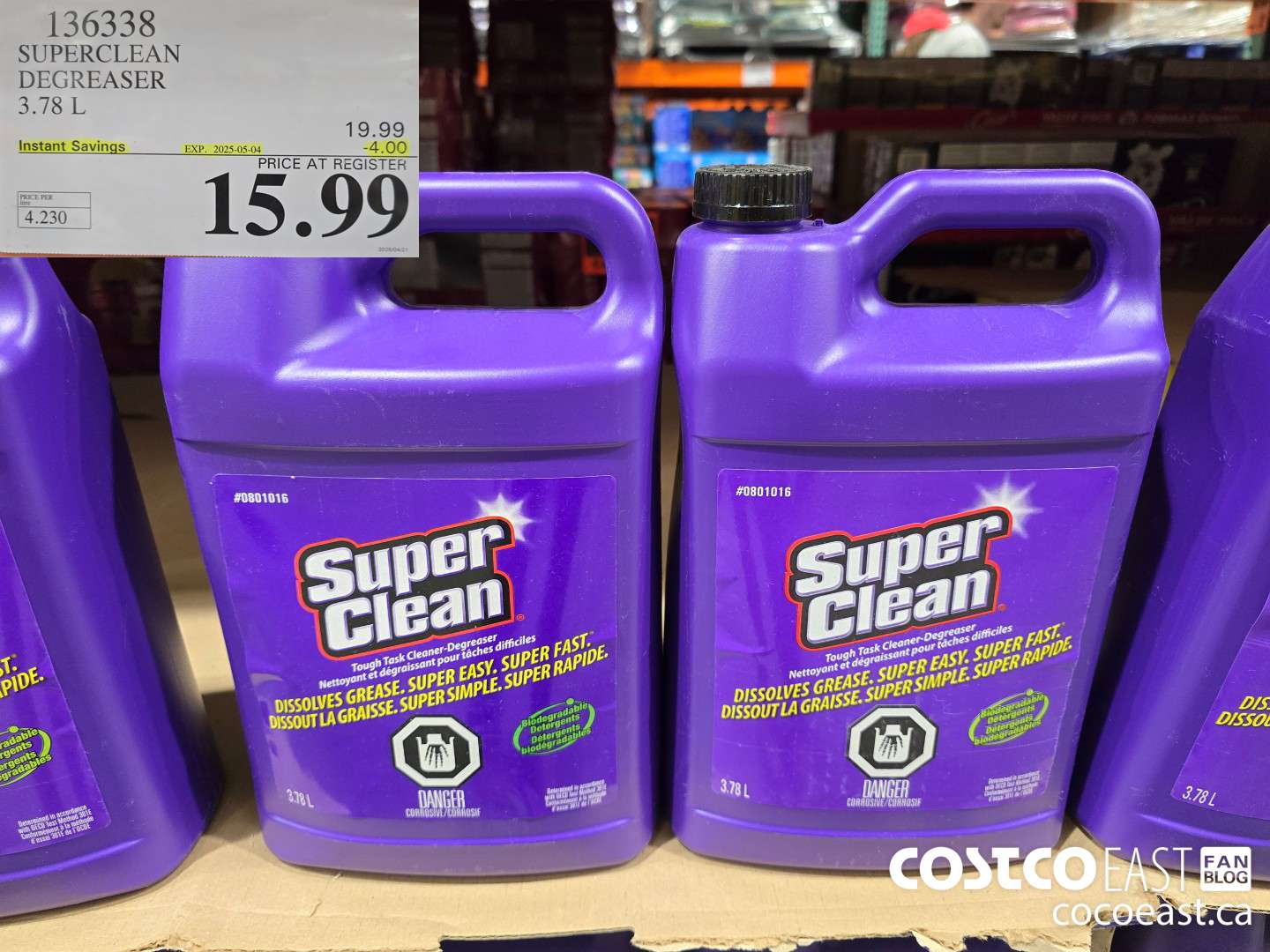 136338 SUPERCLEAN DEGREASER 3.78 L ($4.00 INSTANT SAVINGS EXPIRES ON 2025-05-04) $15.99