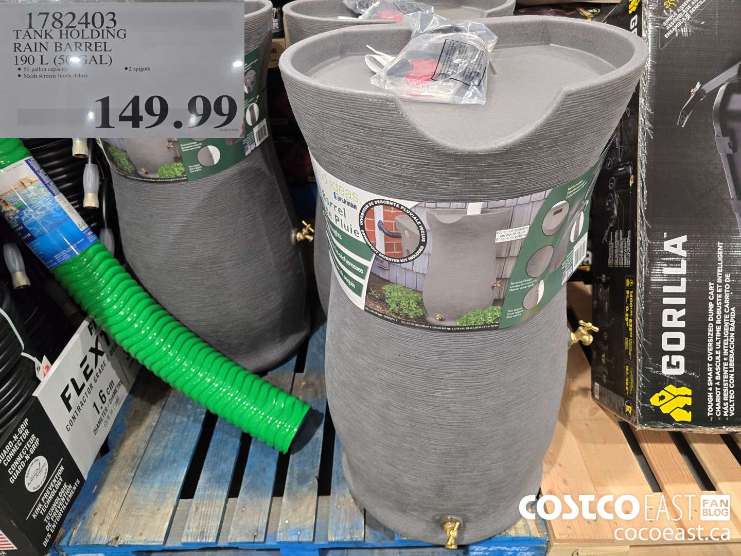 1782403 TANK HOLDING RAIN BARREL 190 L (50 GAL) $149.99