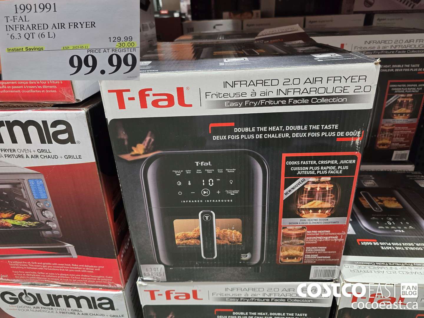 1991991 T-FAL INFRARED AIR FRYER 6.3 QT (6L) ($30.00 INSTANT SAVINGS EXPIRES ON 2025-05-11) $99.99
